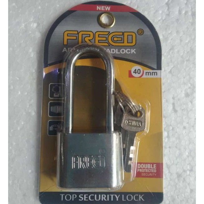 GEMBOK FREED 40MM leher panjang dan pendek Top security lock double protection