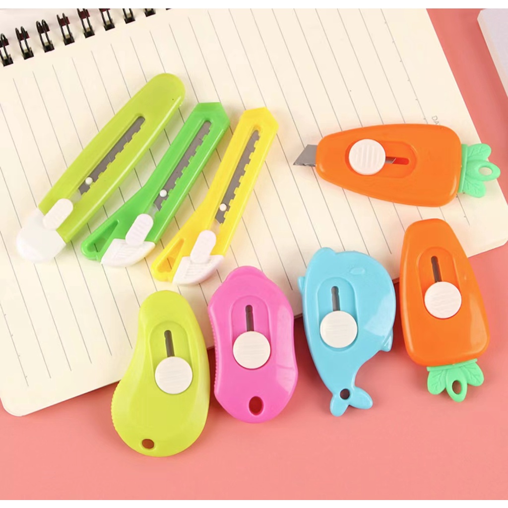 [COD] Cutter Mini Lucu Pisau Kecil Warna Warni