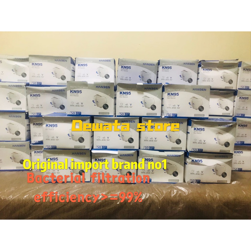 MASKER N95/KN95/FFP2 ORIGINAL IMPORT 5 PLY