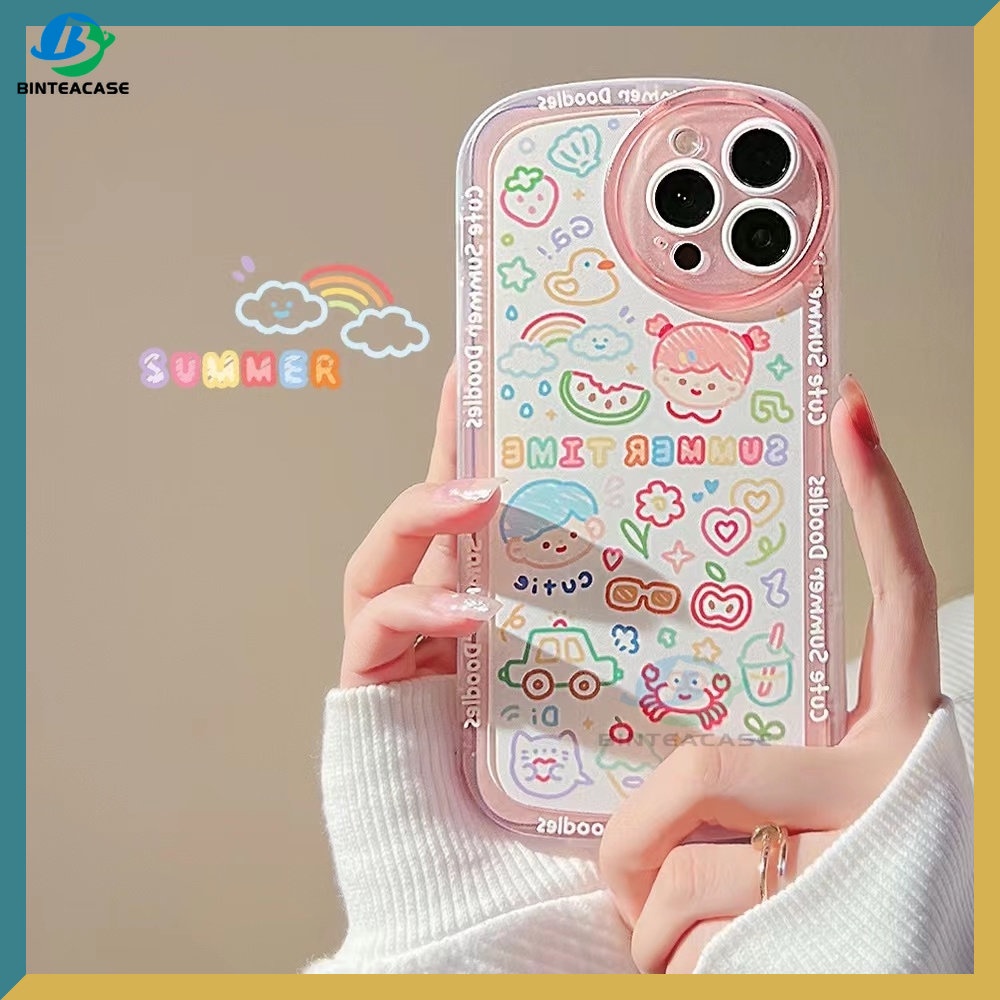 Soft Case TPU Motif Lukisan Graffiti Untuk IPhone 11 12 13 Pro MAX X XR XS MAX 6 6S 7 8 Plus SE 2020