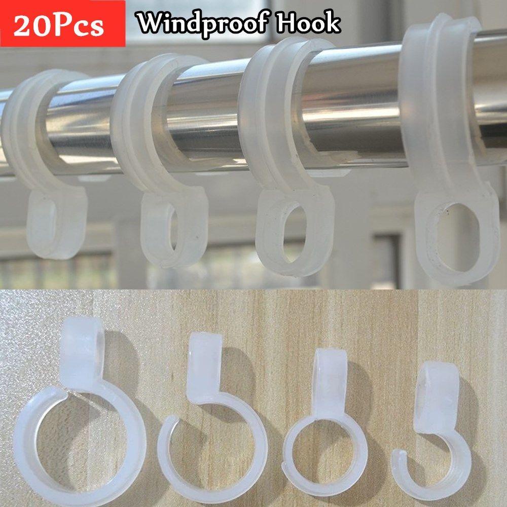 Chookyy 20pcs Windproof Hook ABS Gesper Gantung Non-slip Angin Klip Anti slip