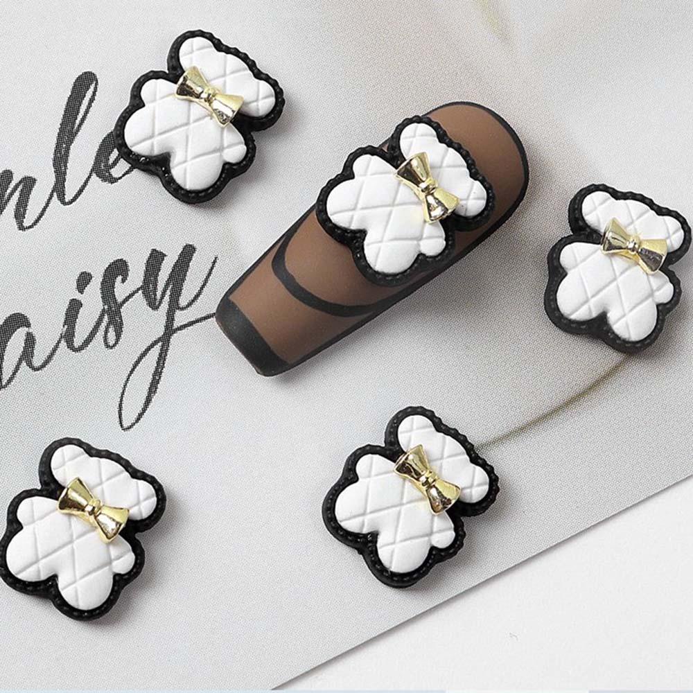 AUGUSTINA Agustina Dasi Beruang Hiasan Kuku Fashion Kartun Lucu DIY Nail Art