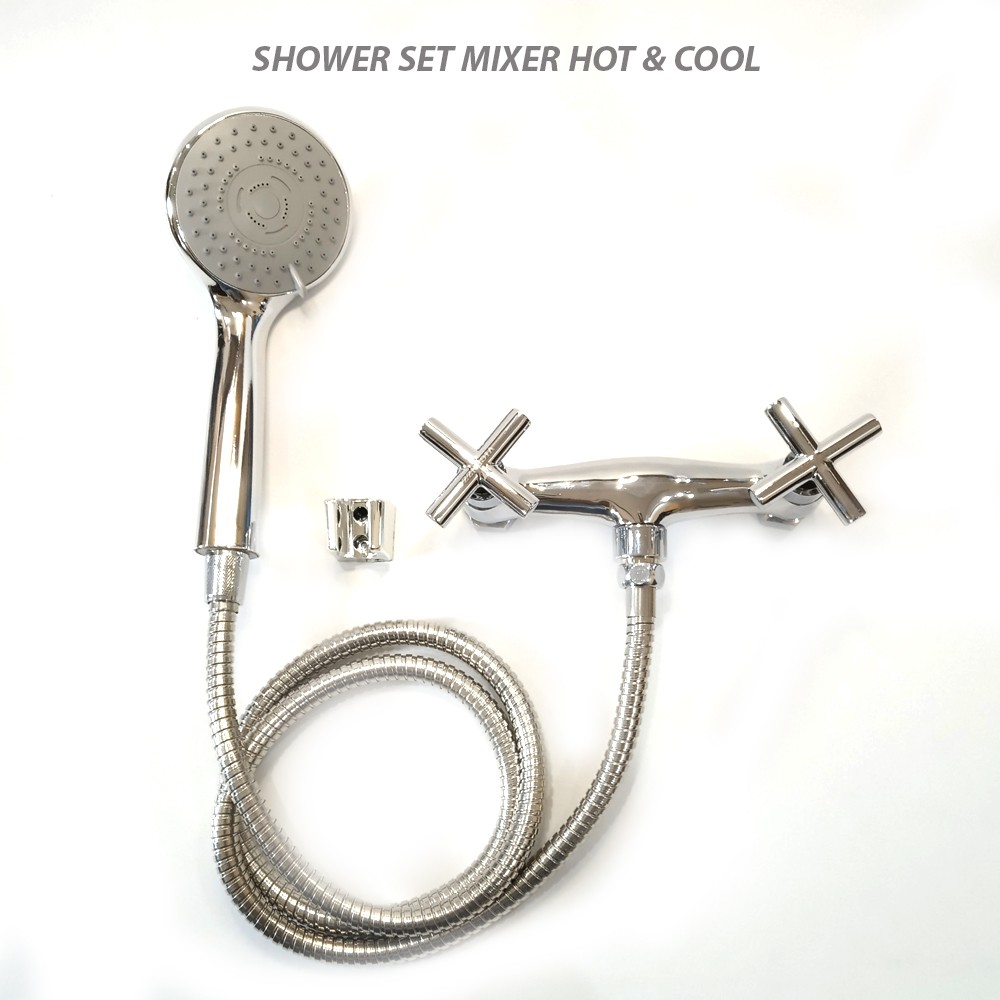 Shower Panas Dingin Hand Shower Kran 1/2&quot; Kuningan Chrome High Quality Kran Mixer Shower