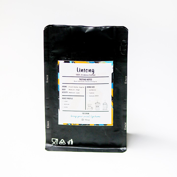 

93tup Coffee - Lintong Arabica Roasted Beans 100g