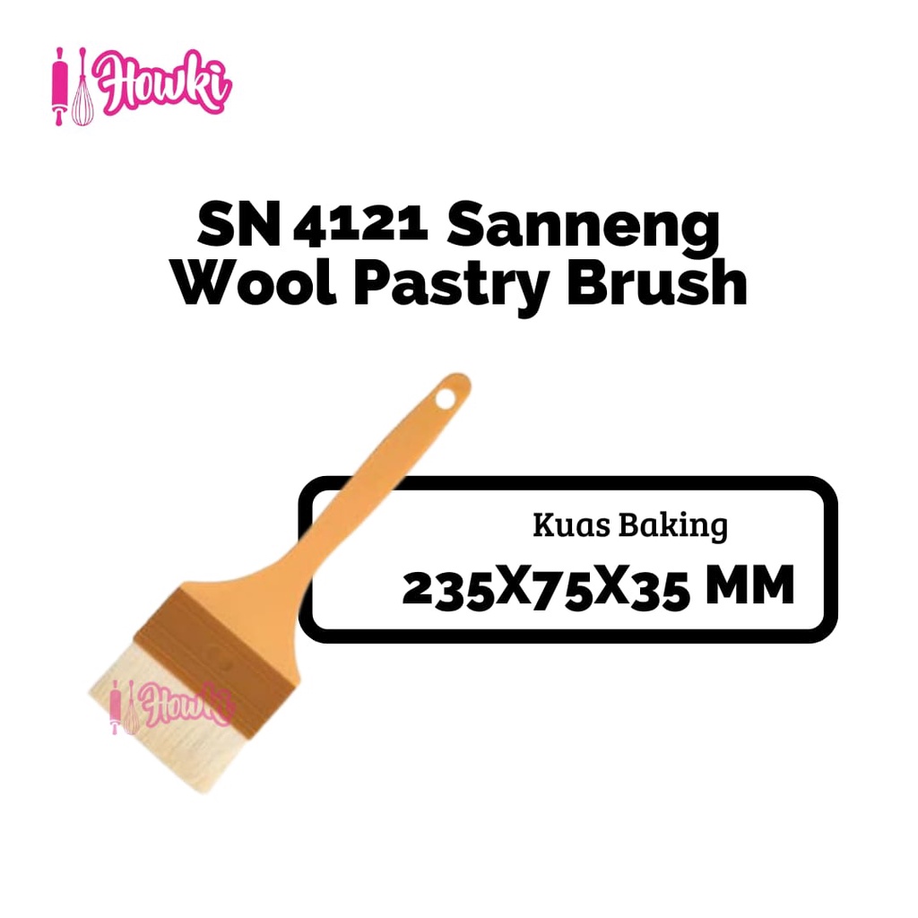 SANNENG Wool Pastry Brush Plastic Handle SN 4121