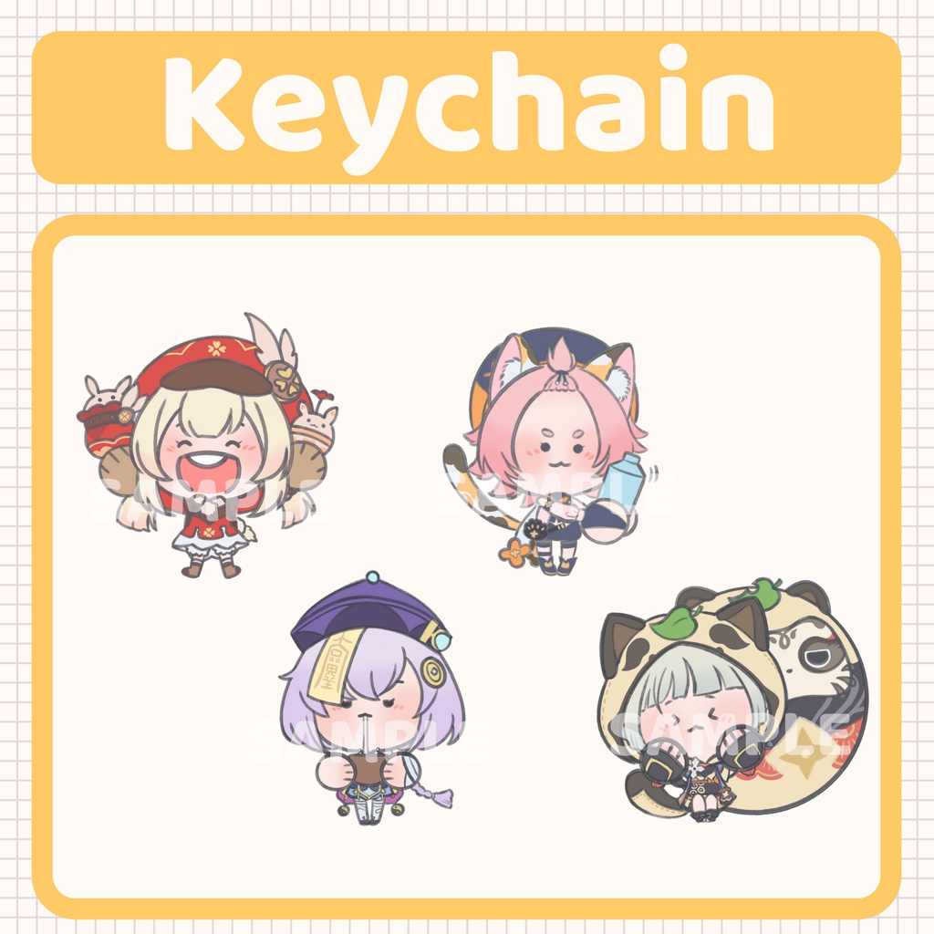 Keychain Fanmerch Genshin Impact