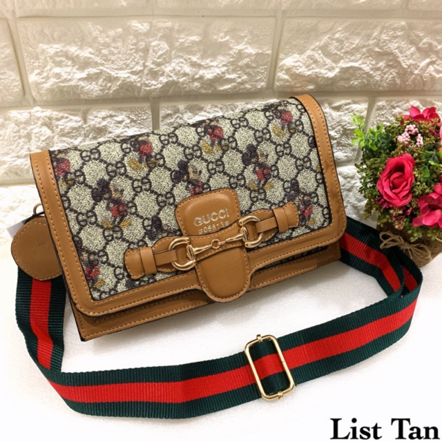 Tas Gucci Mickey mouse 0514 Super Impor selempang slingbag wanita L1