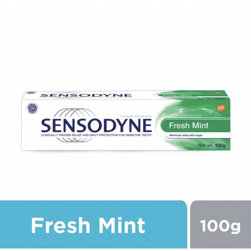 Sensodyne fresh mint 100 gram ( pasta gigi perlindungan gigi sensitif )