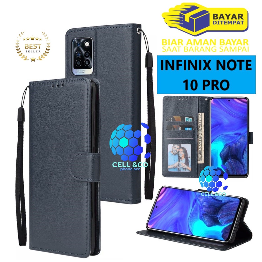 Flip cover INFINIX NOTE 10 PRO Flip case buka tutup kesing hp casing flip case Premium leather wallet