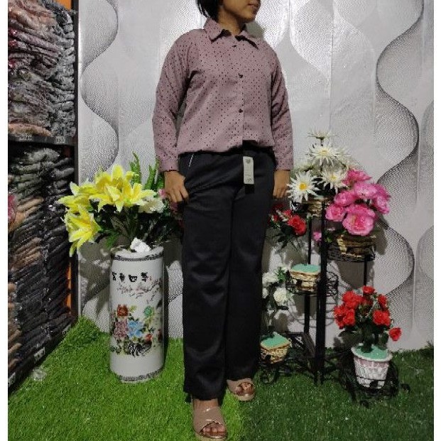 Atasan lengan panjang Kemeja motif onde Size standar M-L