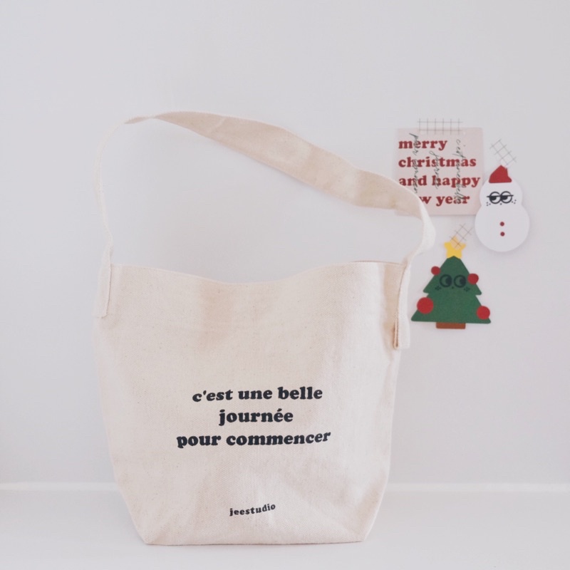 Eco bag/tote canvas aesthetic korea/christmas hampers/kado natal/cute gift