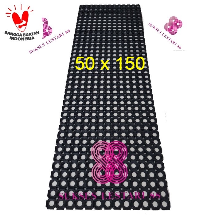 KESET KARPET KARET ANTI SLIP untuk WUDHU KAMAR MANDI TOILET MASJID - 50 x 150 cm