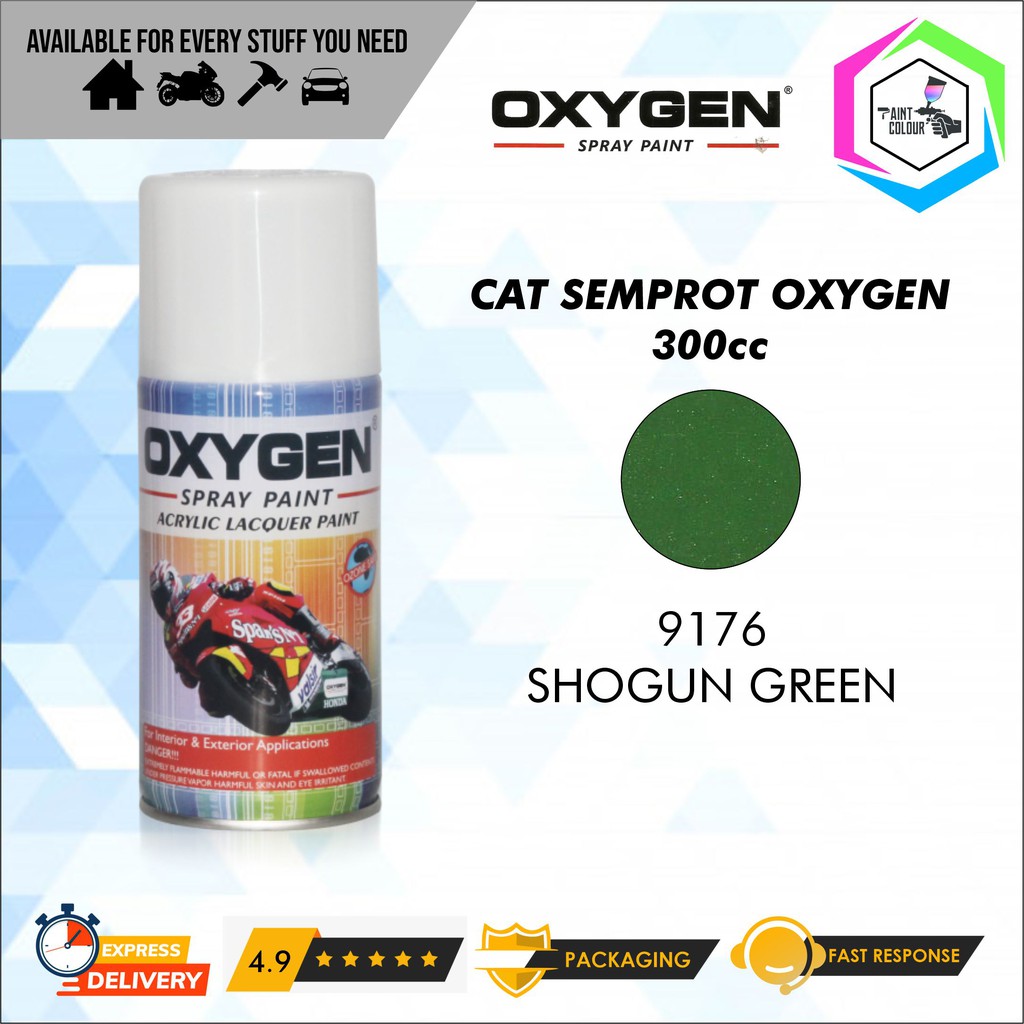 Cat Semprot / Pylox OXYGEN Acrylic Spray Paint - 9176 Shogun Green