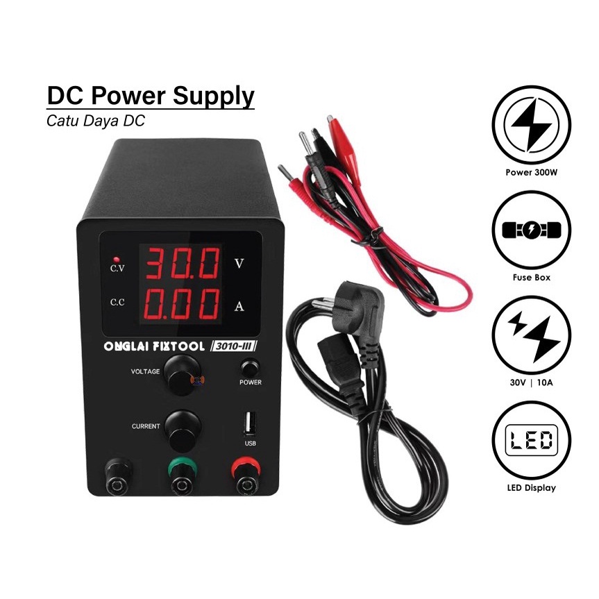 FIXTOOL Power Supply - Catu Daya 30V 10A Black