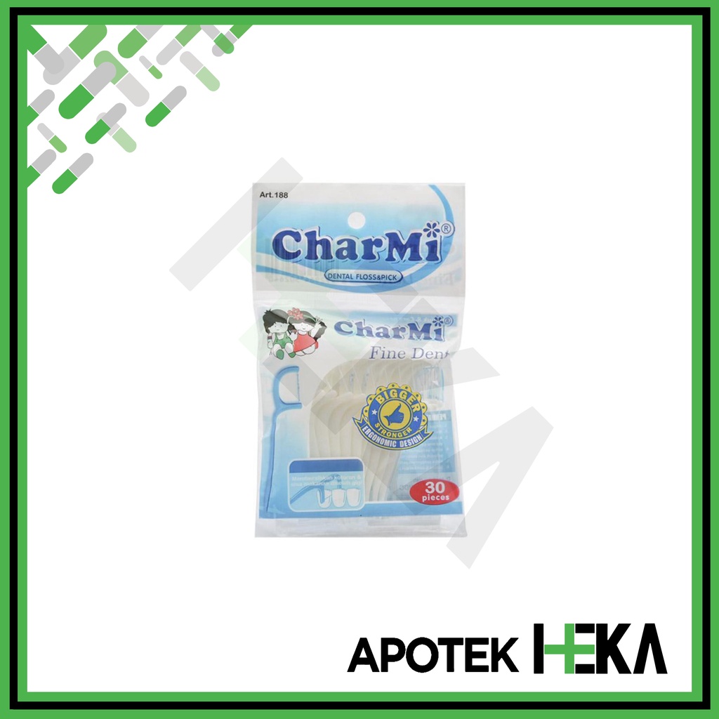 Charmi Dental Floss Pick Art isi 30 - Benang Tusuk Gigi (SEMARANG)