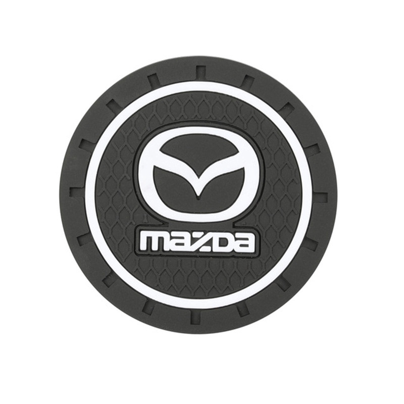 2 Pcs Mobil Coaster Cangkir Air Botol Pemegang Anti-Slip Pad Mat Silica Gel untuk Dekorasi Interior Mobil Styling Aksesoris For Mazda CX-30 CX-8 Mazda3 CX-3 CX-9 Mazda6 CX-5 Mazda2