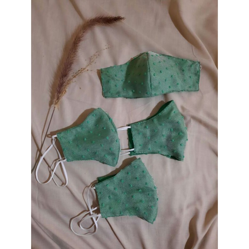 Masker hijab brokat cantik murah promo