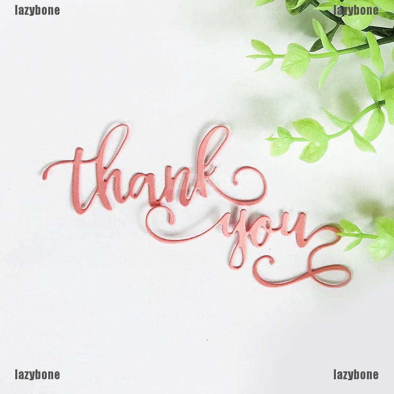 Diy Stensil Jenis Cutting Dies Dengan Bahan Logam Gambar Tulisan Thank You Untuk Scrapbook Shopee Indonesia
