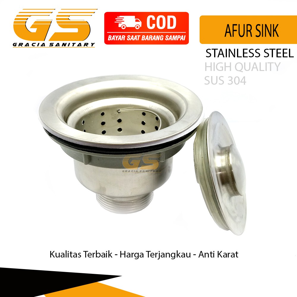 Saringan Bak Cuci Piring / Afur Stainless SUS 304 / Afur Kitchen Sink 1 1/2 inch