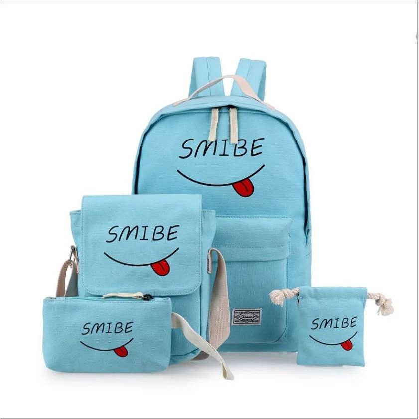 BACKPACK SMIBE SET 4IN1 KUCING/TAS ANAK/TAS SEKOLAH/TAS BERANAK/TAS PROMO TERMURAH IMPORT KEKINIAN