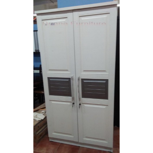 Lemari Pakaian 2 Pintu Sucitra Bellamy Series Tipe LP 8520 Putih