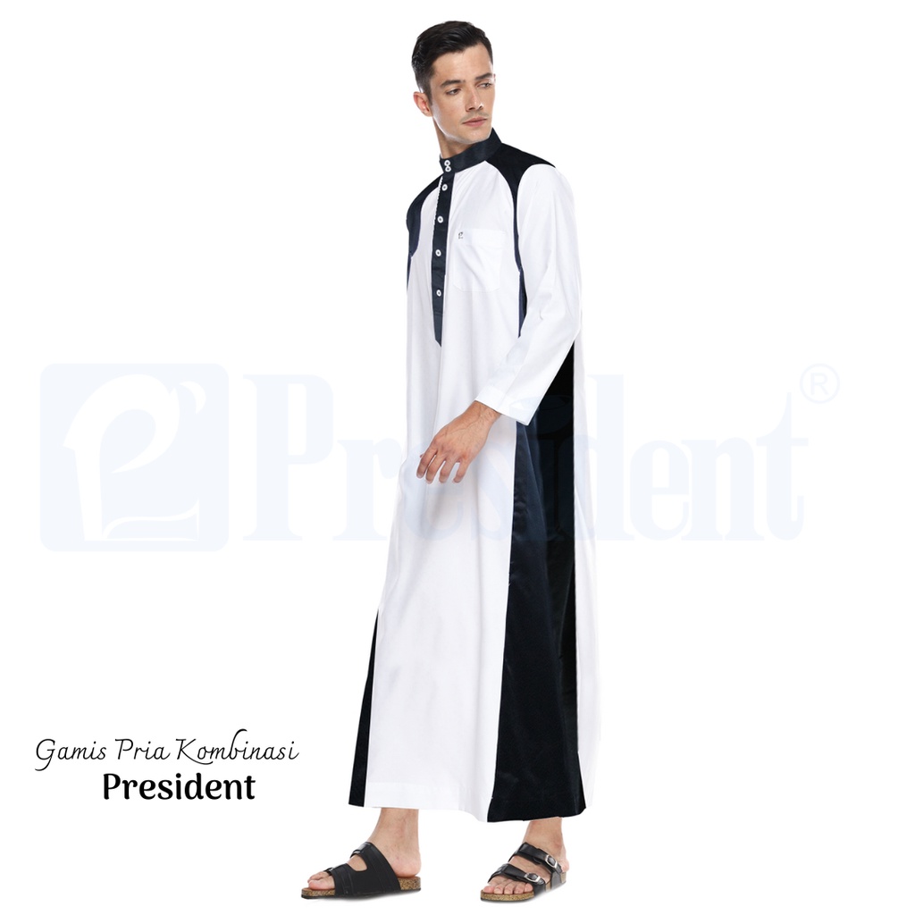 Gamis Pria Jubah Gamis Laki Laki seri Velvet Kombinasi Gamis Modern Gaya Casual Remaja dan Dewasa