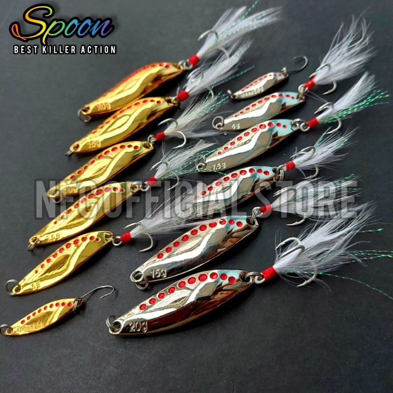 Lure metal spoon 2,5 gr 5 gr 7,5 gr 10 gr 15 gr 20 gr BEST KILLER ACTION