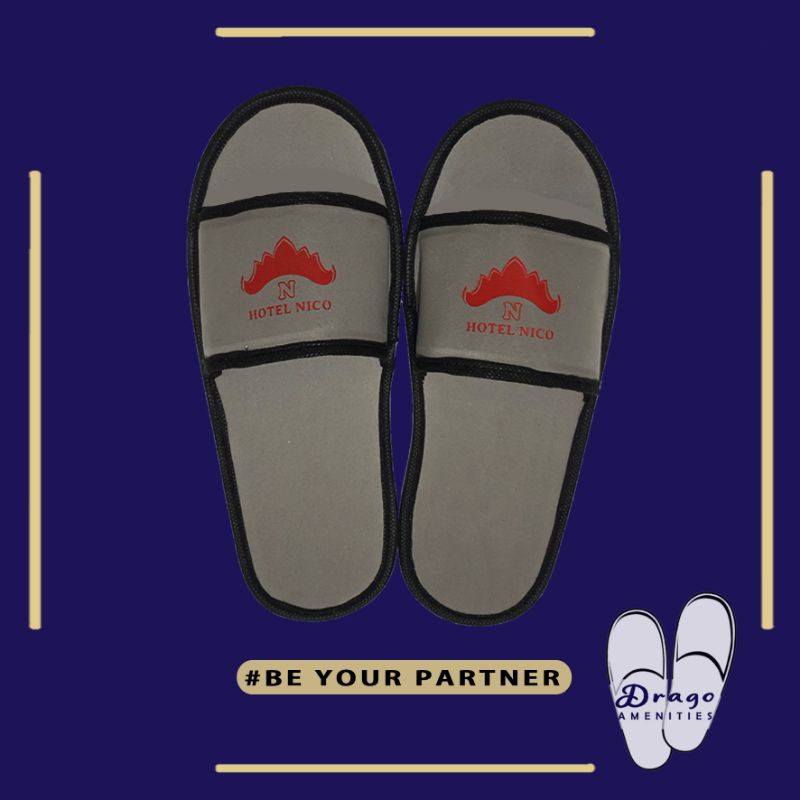 Sandal hotel 3mm 4 mm 4,5mm custom sablon logo tulisan murah spa sandal klinik souvenir