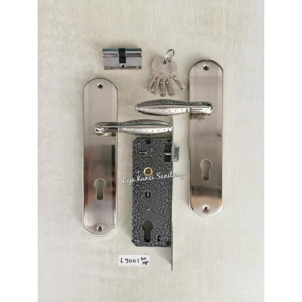 Gagang Pintu Set Standar/Handle Pintu Set Besar + Body dan Cylinder