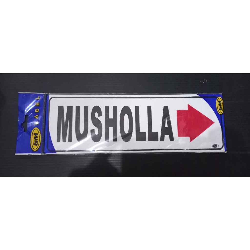 

Label GM MUSHOLLA uk 30x10 cm/Label MUSHOLLA uk 30x10 cm / Label Plastik GM