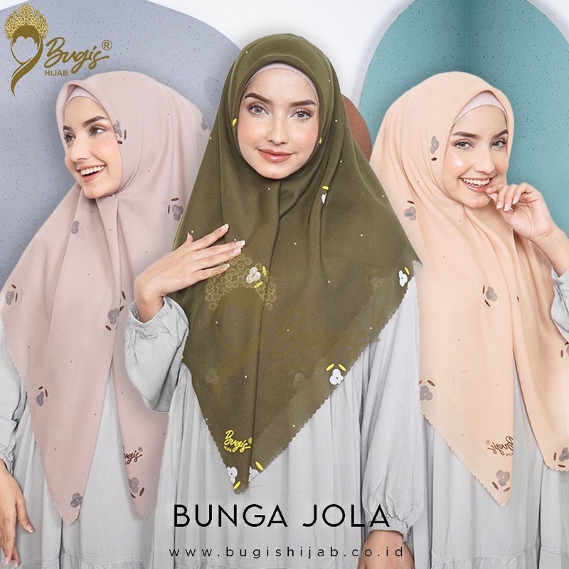 Segiempat Bunga Jola Bugis Hijab