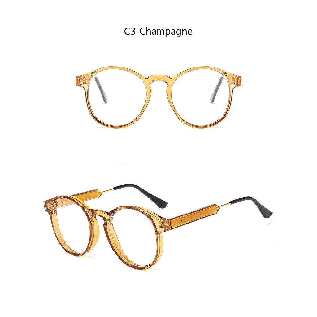 Fashion metal hinge ins super light large frame Korean glasses