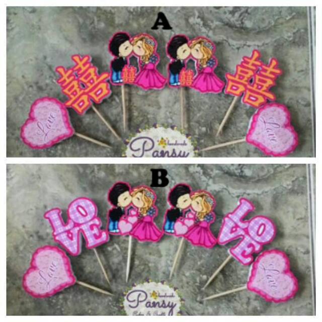 Engagement Cake/Cupcake Topper