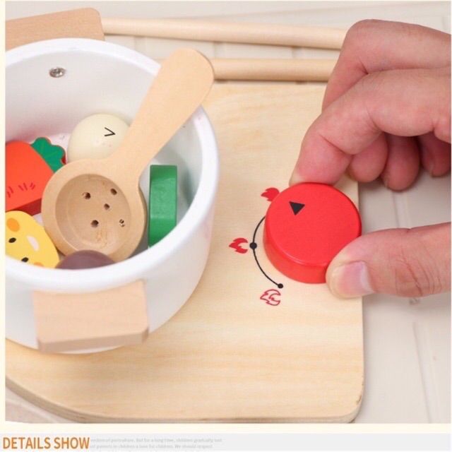 Mainan masakan - wooden kitchen toys - pretend toys - hot pot set toys - hadiah anak cewek cowok