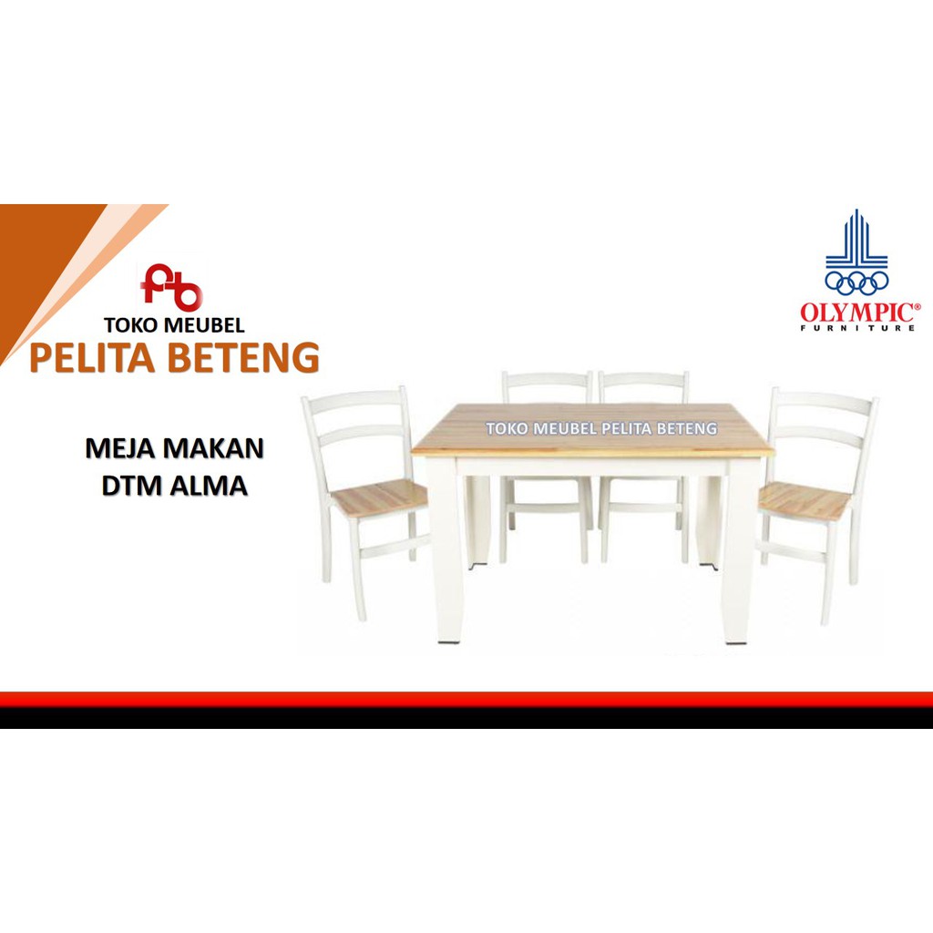 Olympic Meja Makan 4 Kursi DTM Alma