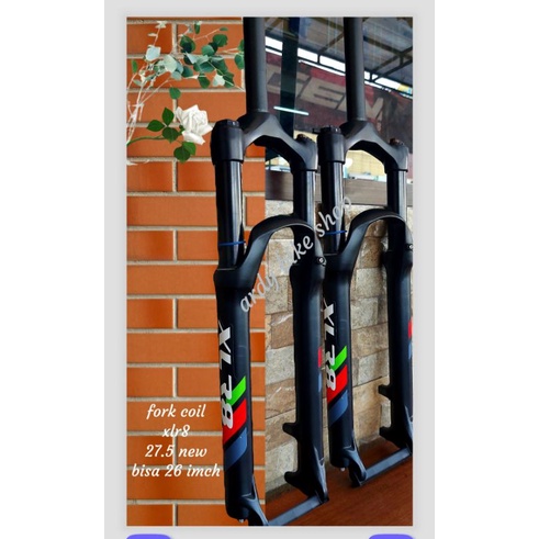fork sepeda mtb gunung 27.5 xlr8 coil full alloy  ringan lock out xlr 8