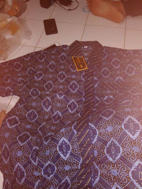 Bswart Batik Hrb026 Kenongo Hem Pendek Padi Pekalongan M L Xl Batik Pria Murah Modern Grosir Batik