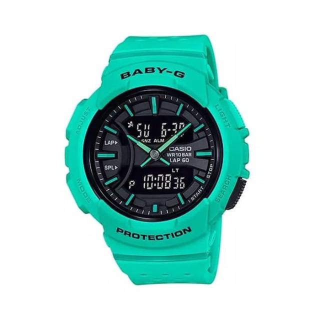 Jam Tangan Wanita Casio Baby-G Type BGA-240-3A Original / Garansi Resmi 2th / Strap Hijau