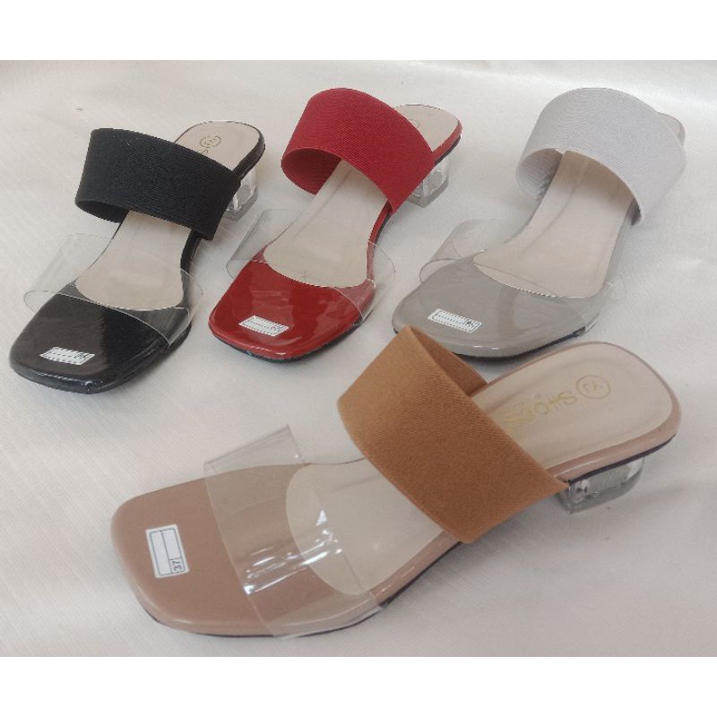 Sandal Heels Hak Kaca Karet  ZARA Trendy