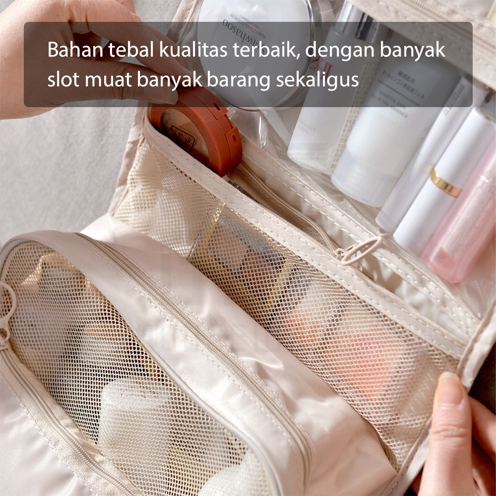 HUGO Tas Penyimpanan Kosmetik Tas Makeup Aksesoris Multifungsi Travel Bag Pouch Makeup Organizer