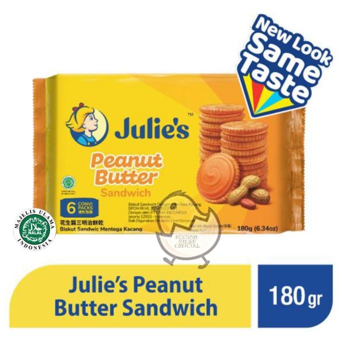 

Produk Terbaik] Biskuit Rasa Mentega Kacang Enak&Sehat / Julies Peanut Butter Sandwich