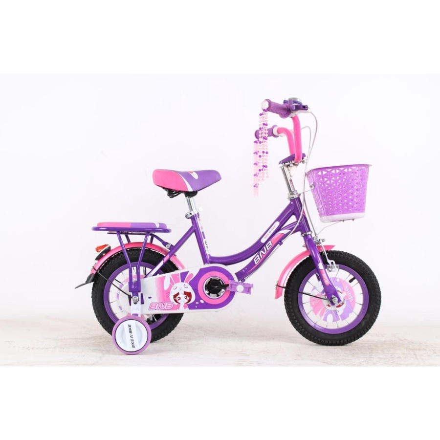 Sepeda Anak Perempuan Mini Keranjang BNB Swan 12 16 18 20 Inch Boncengan SNI-2