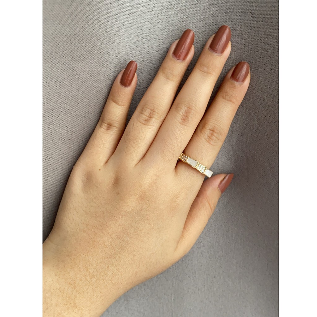 Cincin Korea Gold Plated Sangat cakep elegan CA018 Free Size Open Ring berlian mewah