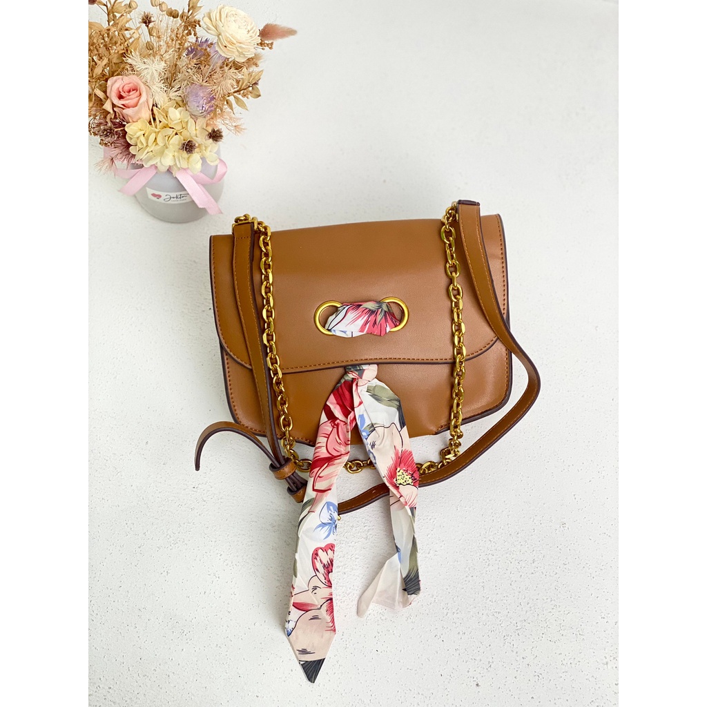 [7.7 Boombastis Sale⚡] - TAS WANITA CK CK719 SYAL SUTERA DOUBLE STRAP SHOULDER BAG PREMIUM IMPORT