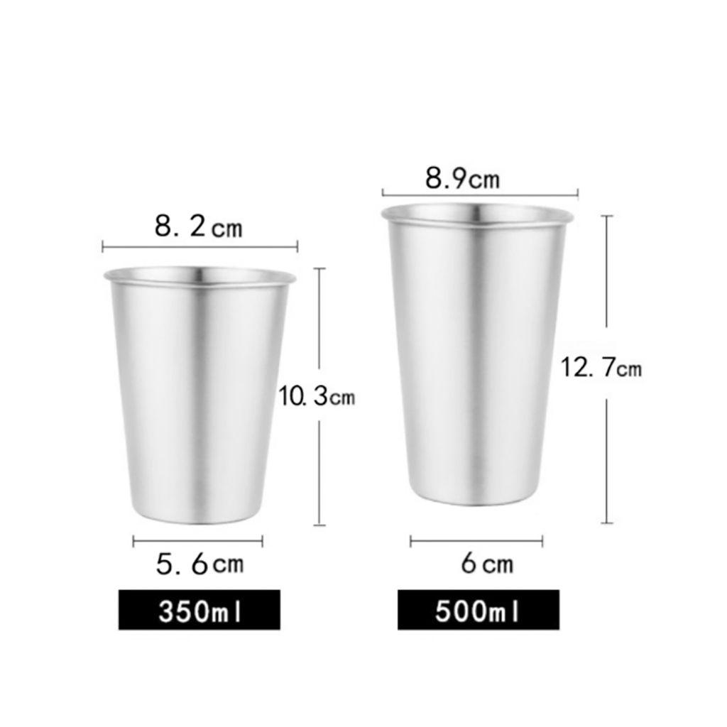 [Elegan] Handy Cup Berkualitas 350/500ml Botol Air Satu Lapis Stainless Steel Cangkir Minuman Dingin Sederhana