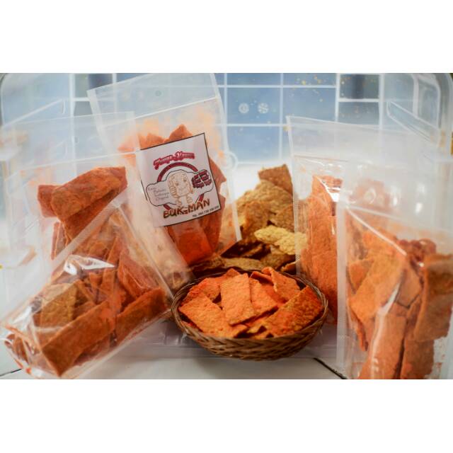 

camilan / cemilan / kripik / keripik Tempe Krezz (BukMan) Rasa Balado khas bali 100% halal