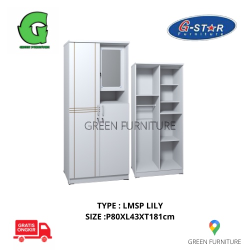 Jual Lemari Pakaian Lemari Baju Pintu Olympic Lmsp Lily Gstar