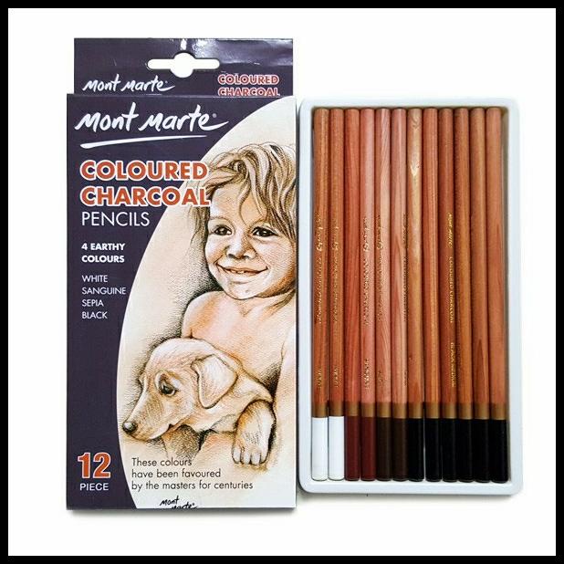 

Mont Marte Coloured Charcoal Pencils Set 12