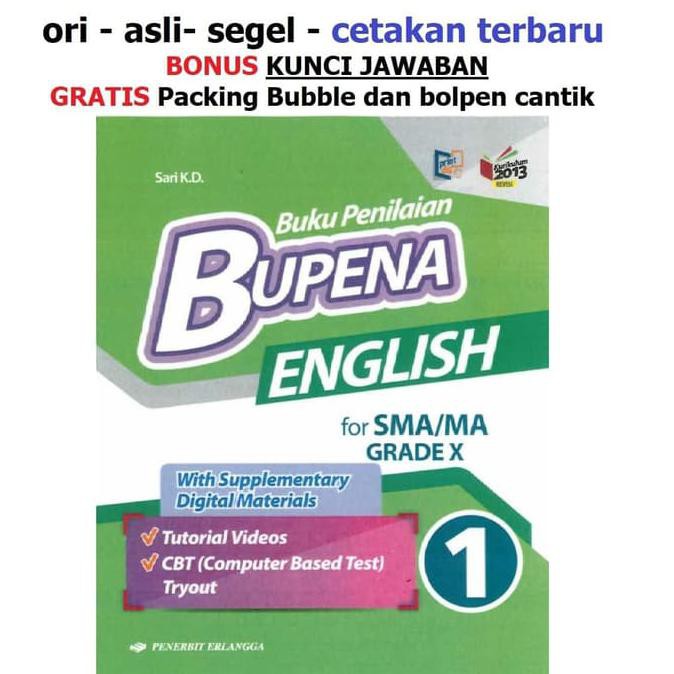 New Buku Bupena Bahasa Inggris Sma Kelas 10 X K13 Shopee Indonesia