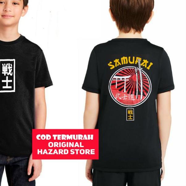 ❃ KAOS DISTRO ANAK SAMURAI JEPANG NAGA DRAGON BUSHIDO / KAOS MEMPHIS ANAK TANGGUNG ➬